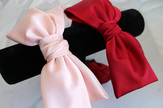 Satin Bow Headband Set