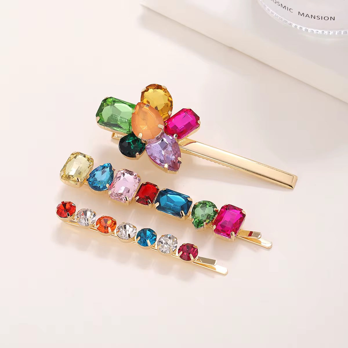 Multi-Colour Rhinestone Hair Pin