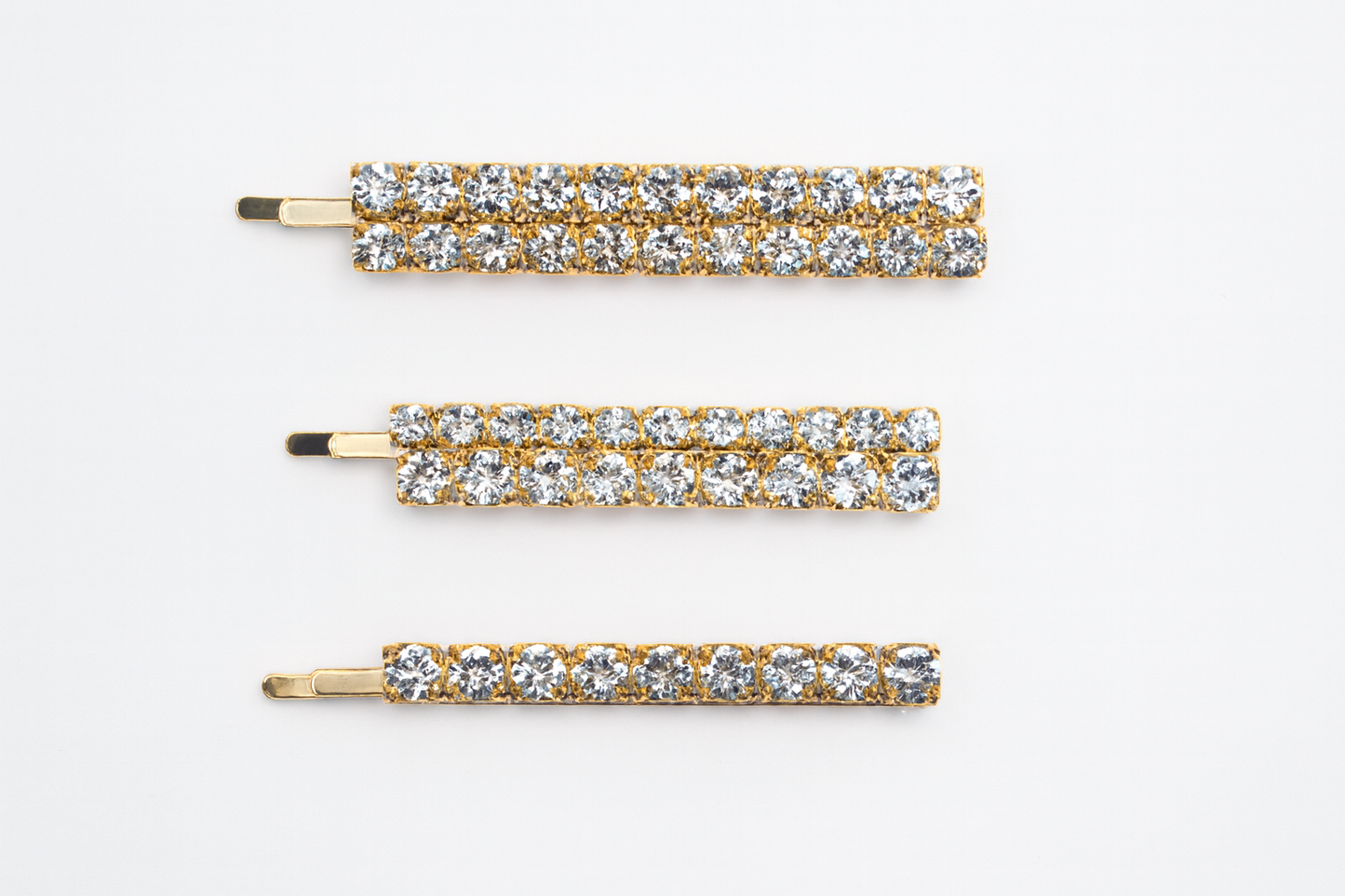 Gold crystal hair accessories