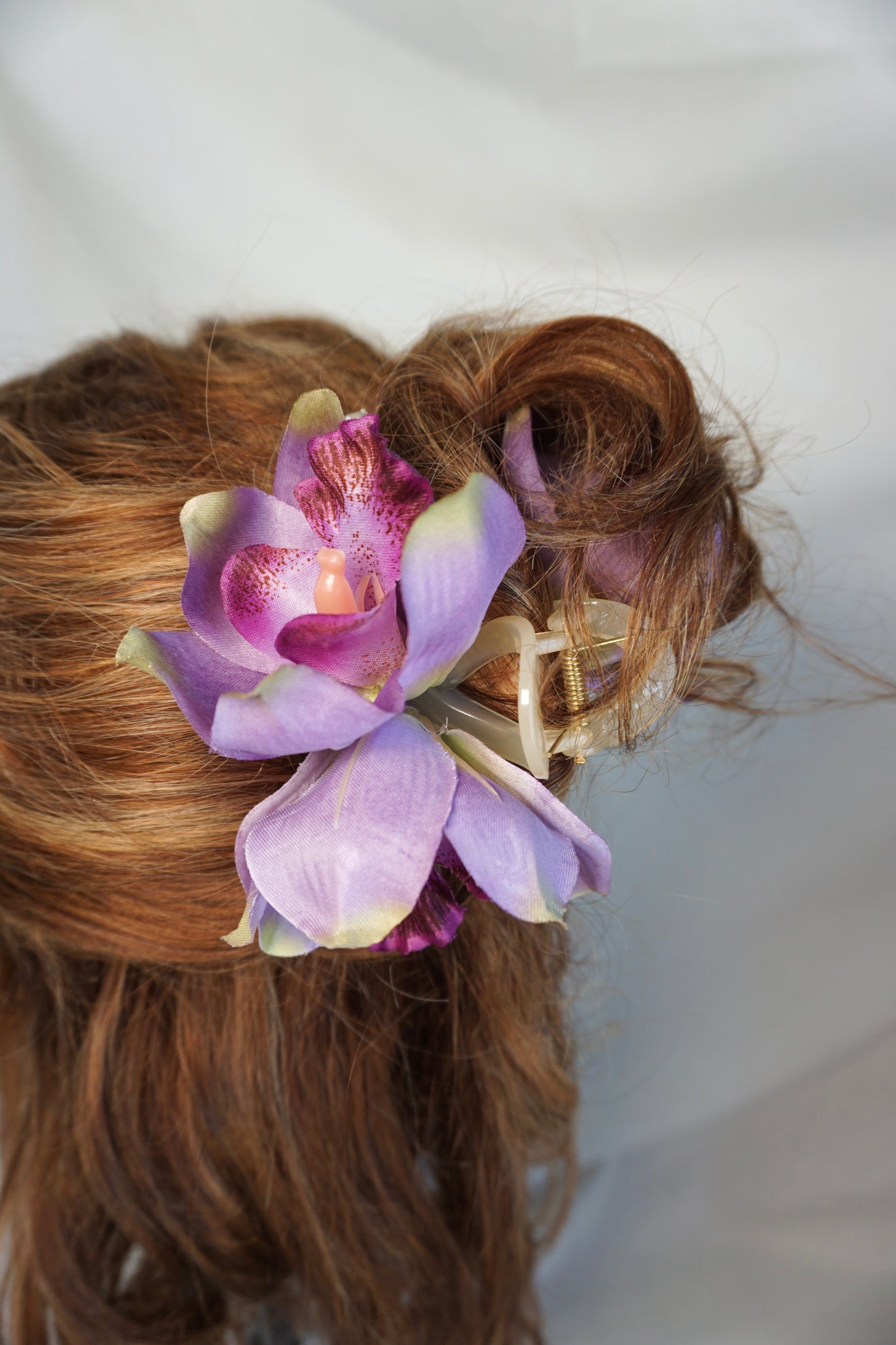 Hawaiian Orchid Flower Claw Clip (Large)
