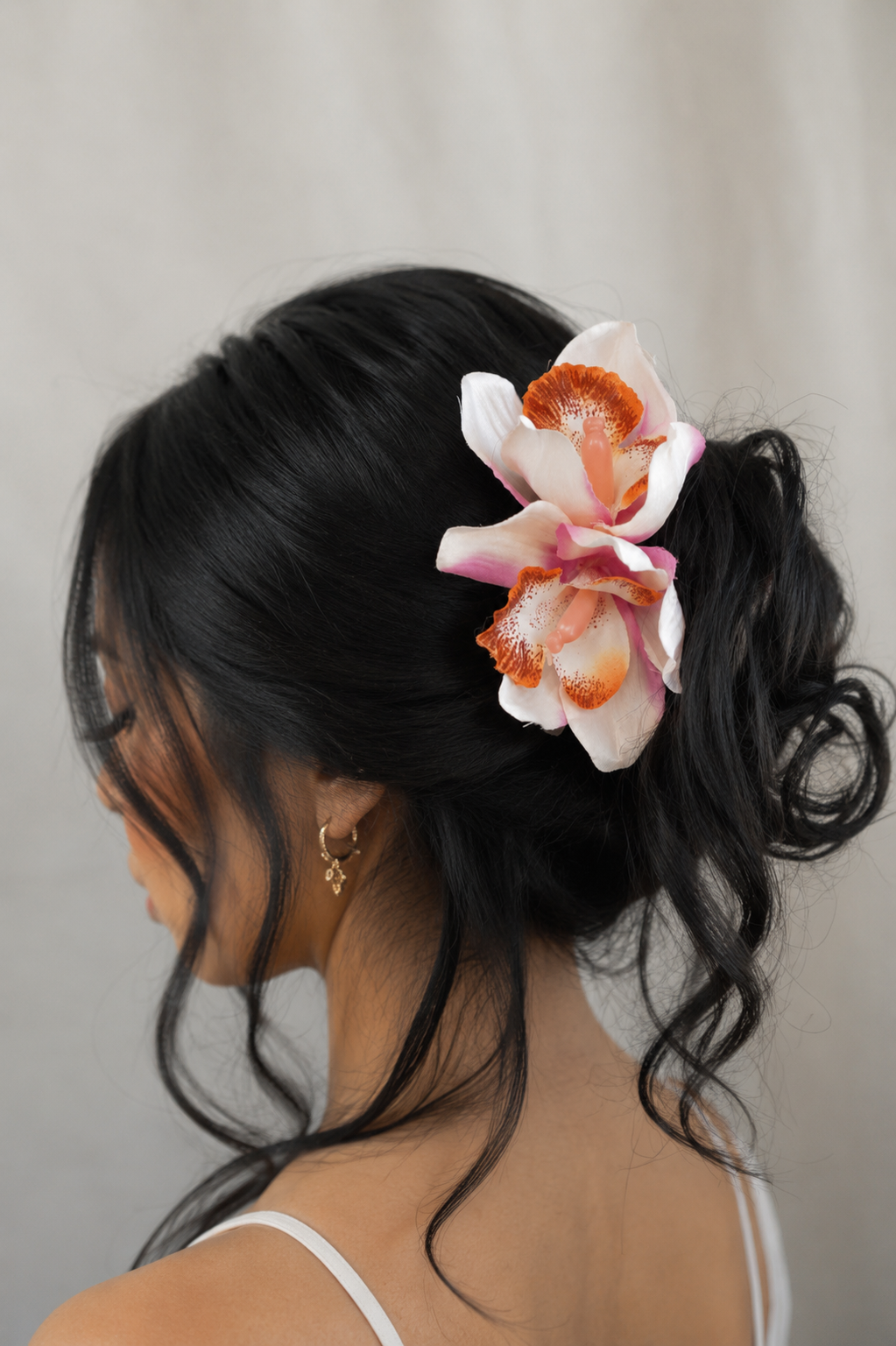 Hawaiian Orchid Flower Claw Clip (Large)
