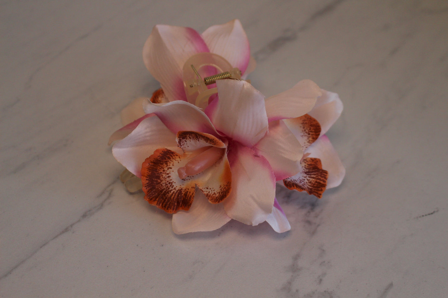 Hawaiian Orchid Flower Claw Clip (Large)