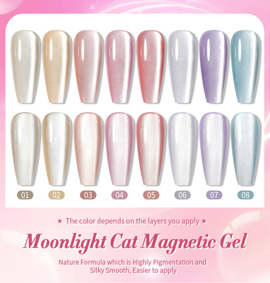 Moonlight Cat Eye Gel Polish Set (8 pieces)