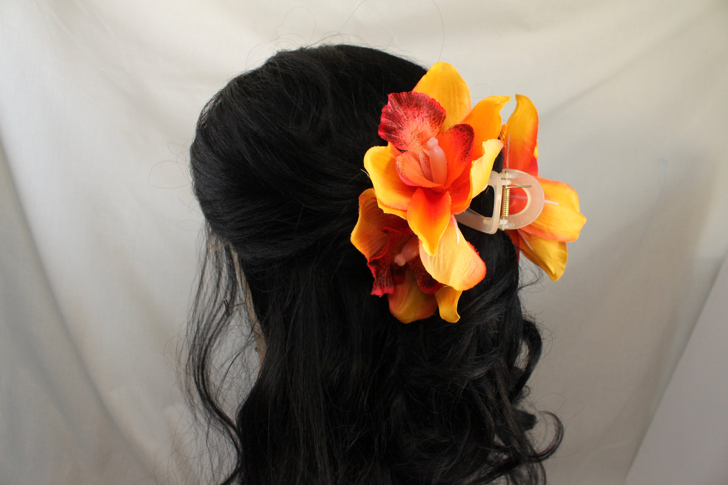 Hawaiian Orchid Flower Claw Clip (Large)