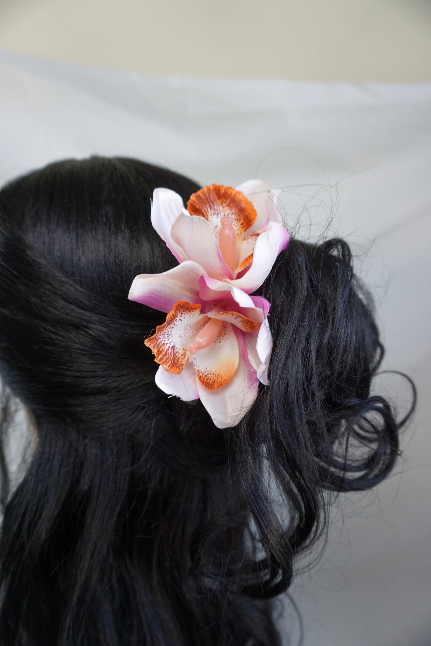 Hawaiian Orchid Flower Claw Clip (Large)