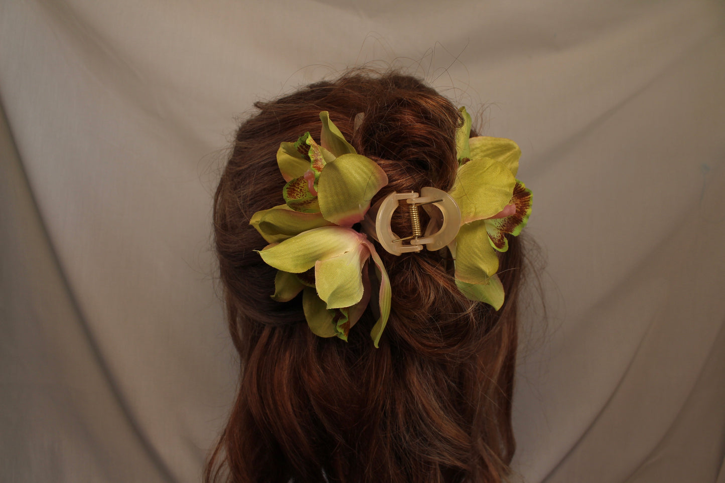 Hawaiian Orchid Flower Claw Clip (Large)