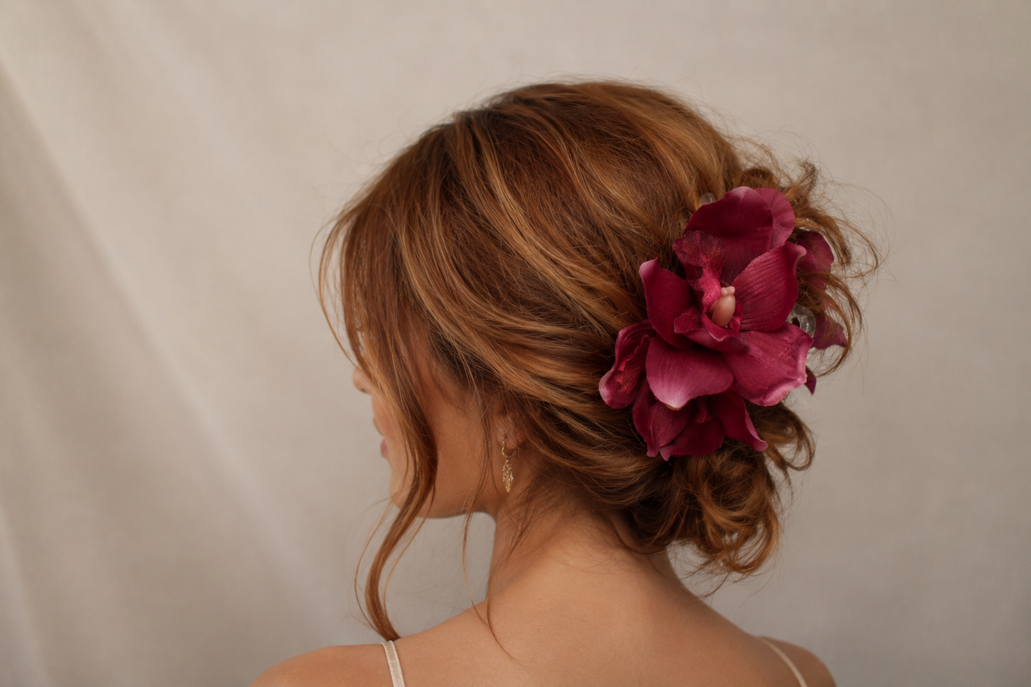Hawaiian Orchid Flower Claw Clip (Large)