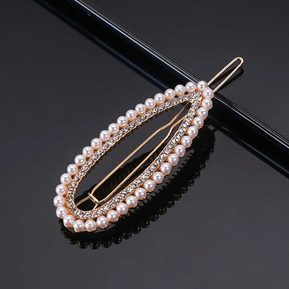 Seleny Geometric Pearl & Rhinestone Hair Pins