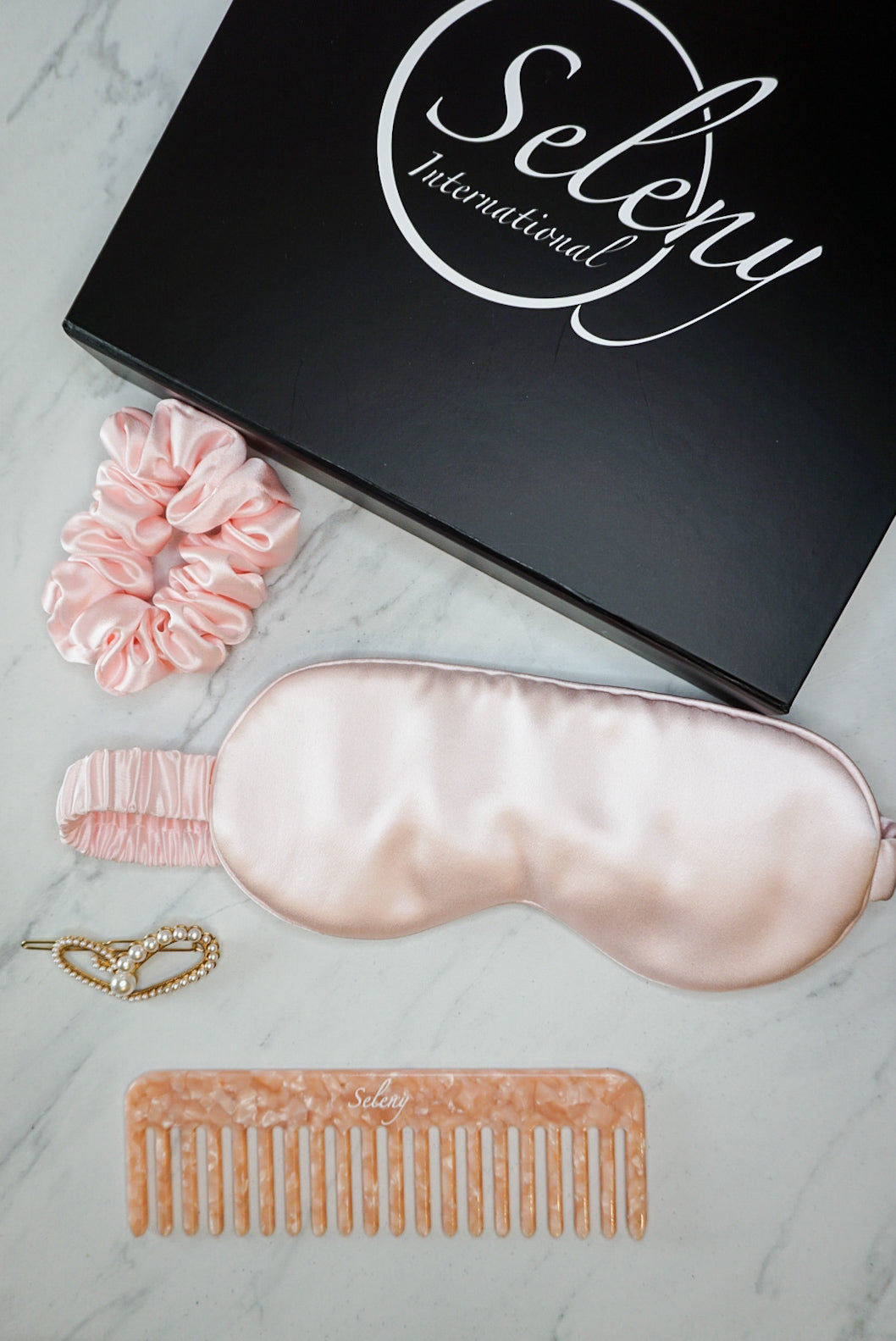 Seleny Silk Eye Mask and Pillowcase Sleep Gift Set