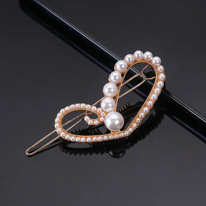 Seleny Geometric Pearl & Rhinestone Hair Pins