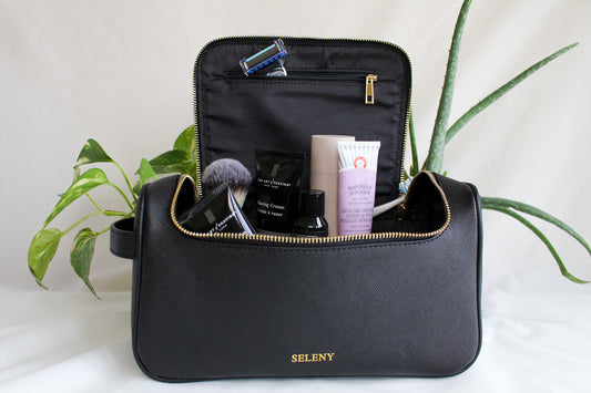 Seleny Men's Leather Toiletry Bag