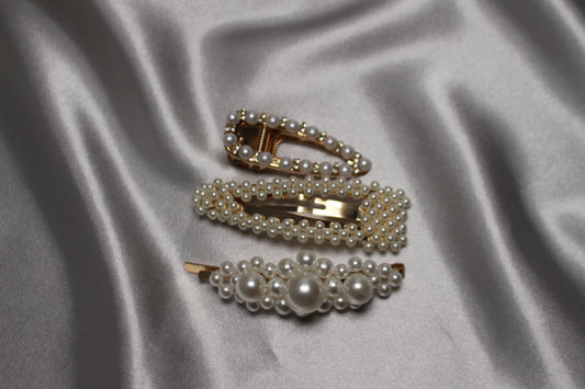 Seleny Peal Hair Pin & Barrette Trio