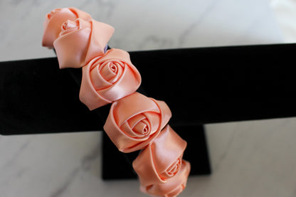 Handmade Satin and Velvet Rose Headbands