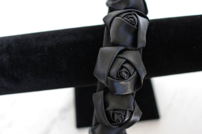 Handmade Satin and Velvet Rose Headbands