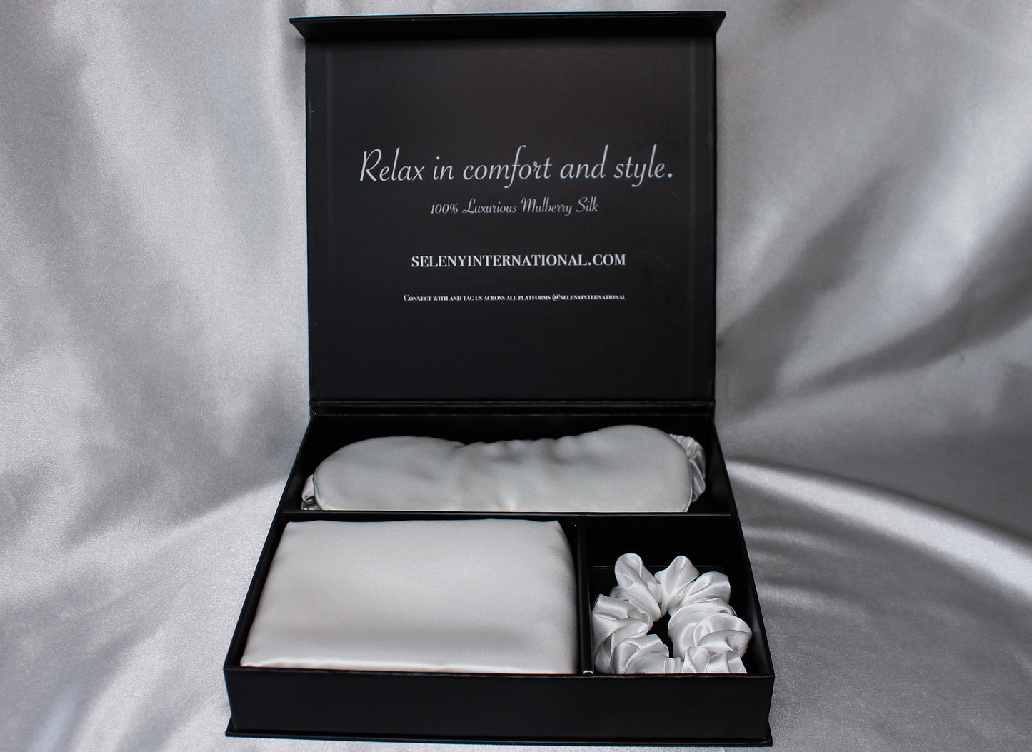 Seleny Silk Eye Mask and Pillowcase Sleep Gift Set