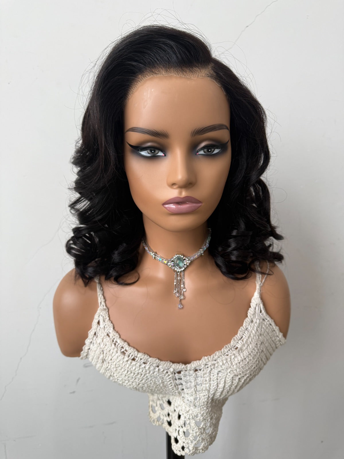 250% Density 7x5 Transparent Glueless Closure Human Hair Wig (Free Shipping)