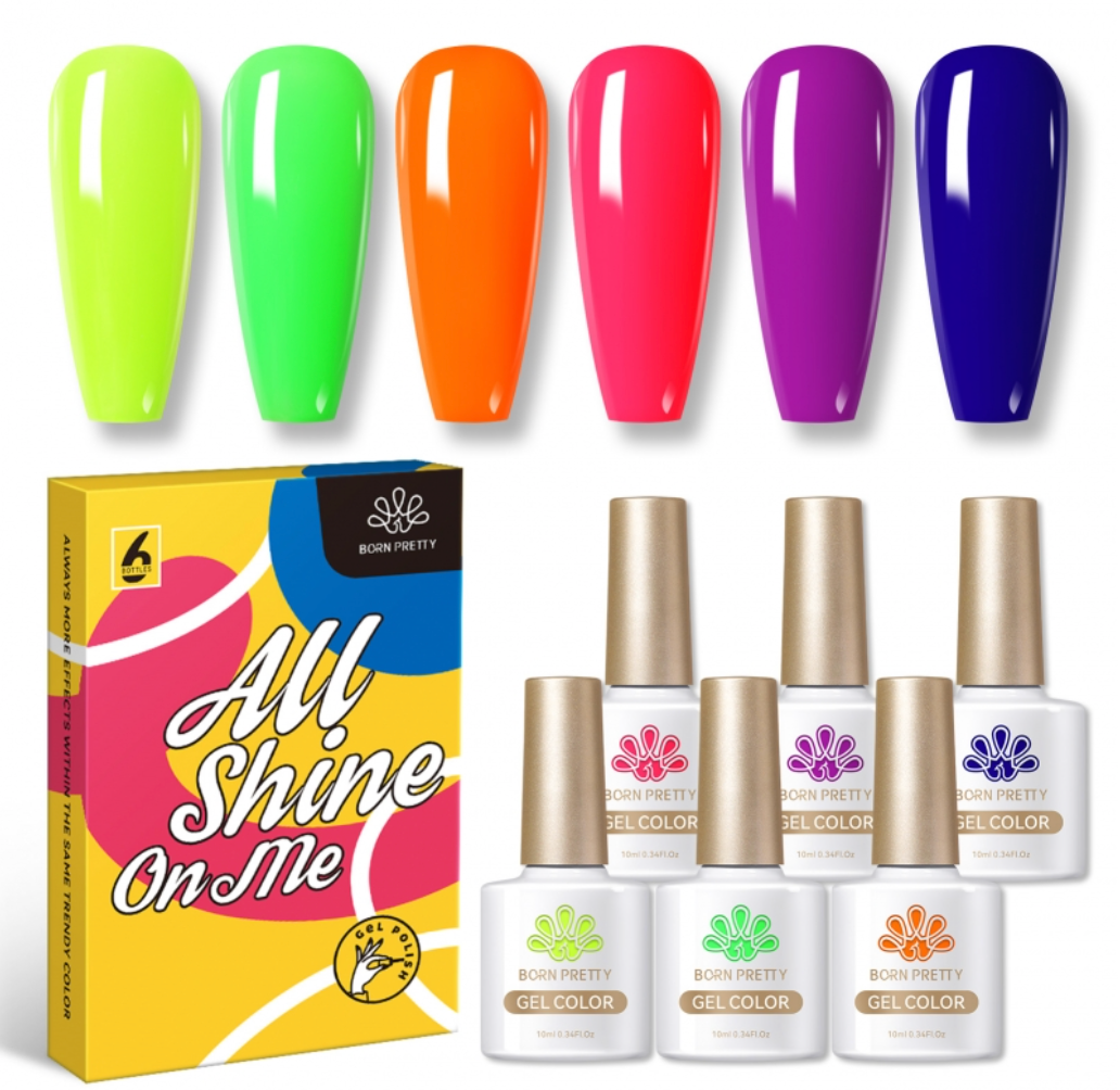 Born Pretty ‘All Shine On Me’ 6 Piece Solid Colour Gel Polish Set