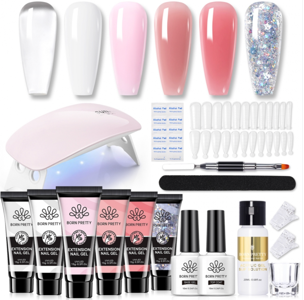 Born Pretty Poly Extension Gel Nail Starter Kit (with UV Lamp)